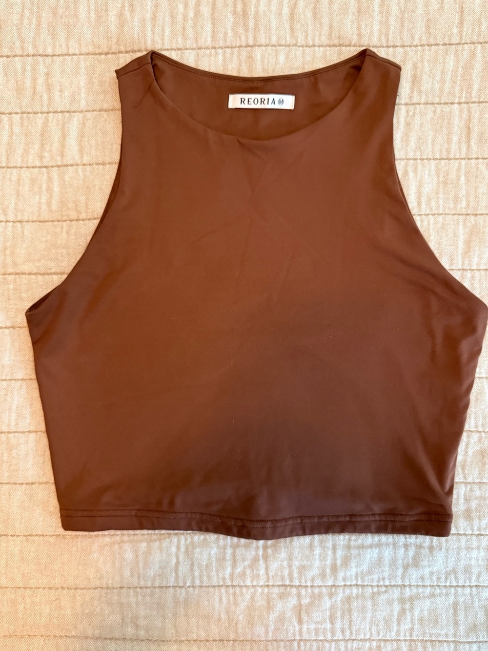 ReoRia Chocolate Brown Cropped Tank